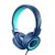 [Upgraded Version] BestGot Over Ear Kids Headphones for Kids Boys Adult with microphone In-line Volume, Included Cloth Bag , Foldable Headset with 3.5mm plug removable cord (Black/Blue)