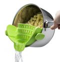 Kitchen Gizmo Snap 'N Strain Strainer, Clip On Silicone Colander, Fits all...
