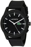Lacoste Men's '12.12-TECH' Quartz Plastic and Rubber Smart Watch, Color:Black (Model: 2010881)