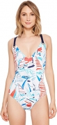 LAUREN Ralph Lauren Women’s Yacht Club Shaping Strappy One-Piece w/Removable Cups Multi 10