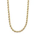 Lifetime Jewelry 2MM Rope Chain, 24K Gold with Inlaid Bronze 16 -...