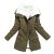Liran Women’s Winter Warm Wool Cotton-Padded Coat Parka Long Outwear Jacket US XX-Large Armygreen.
