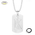 LUCBUY 3D A-Z Stainless Steel Personalized Script Name Letters Pendant Necklace for...