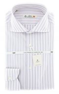 Luigi Borrelli New White Striped Extra Slim Shirt