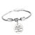 Melix Stainless Steel Mother Son Bangle Bracelet Adjustable , Gift For Mom From Son