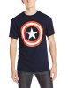 Marvel Captain America Men's 80's Captain T-Shirt, Navy, X-Large