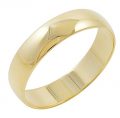 Men's 10K Yellow Gold 5mm Traditional Plain Wedding Band (Available Ring Sizes...