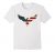 Mens Bestseller American flag Eagle tshirt Medium White