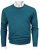 Men’s Crew Neck Long Sleeve Pullover Knit Sweater Blue Large