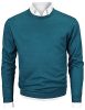Men's Crew Neck Long Sleeve Pullover Knit Sweater Blue Large