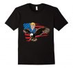 Mens Trump Flying USA Flag Eagle Shirt - Trump Flying Eagle XL Black