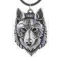 Mens Wolf Head Necklace Pendant for Men Norse Viking Warrior Arrow Headed...