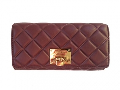 Michael Kors Astrid Carryall Quilted Leather Wallet Clutch (Merlot)