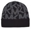 Michael Kors Signature Logo Knit Beanie Hat Black White