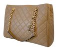 Michael Kors Susannah Womens Large Quilted Leather Handbag (DK KHAKI)