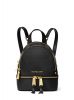 MICHAEL Michael Kors Rhea Mini Perforated Leather Backpack - Black
