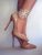 Womens Christian louboutin Choca Spikes Heeled Sandals (6.5 US 37 EU 23.5cm).