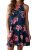 Oxiuly Women’s V-Neck Cap Sleeve Floral Casual Work Stretch Swing Dress OX233 (M, Yellow).