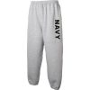NAVY Sweat Pants - Military Style Physical Training Sweat Pants in Gray - Large