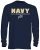 NCAA Navy Men’s OVB Long Sleeve Thermal Shirt, Large, Navy