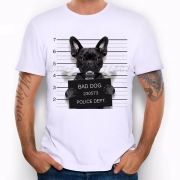 New 2017 Summer Fashion French Bulldog Design T Shirt Men’s High Quality dog Tops Hipster Tees pa890