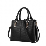 The Fix Audrey Medium Studded Leather Satchel with Top Zip, Cigar.