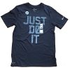 Nike Men's Dri-Fit Cotton Just Do It T-Shirt Black Grey AO4444 010 (l)