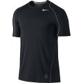 NIKE Men's Pro Fitted Short Sleeve Shirt, Black/Dark Grey/White, X-Large