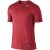 NIKE Men’s Pro Fitted Short Sleeve Shirt, University Red/Team Red/White, Small