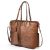 Iswee Lady Purse Top handle Leather Handbags Small Shoulder Bags Fashion Design Tote bag for Women and Girls (Sorrel).