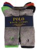 Polo 6 Pack Crew Sock Grey 10-13
