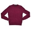 Polo Ralph Lauren Womens Cable Knit Crew Neck Sweater (Medium, Red Heather)