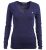 Polo Ralph Lauren Womens Perfect Long Sleeve V Neck T-Shirt (Large, Navy Blue)