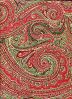 Ralph Lauren Fenton Paisley Red Green Cotton Tablecloth, 60-by-84 Inch Oblong Rectangular