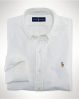 Ralph Lauren Men Solid Sport Oxford Shirt (Medium, White)