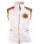 Ralph Lauren Sport Women Equestrian Crest Vest Suede Trim, Essex Cream, Small