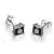 Mens Square Earrings Black Stud Diamond Crystal Small 316L Surgical Stainless Steel Post for Sensitive Ears Cool Guy Jewelry Gift Men,Women Unisex 7mm -Bala