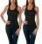 Sofra Women’s Tank Top Cotton Ribbed 2 Pack Deal(Black/Black-S)
