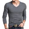 Spring Fashion Brand O-Neck Slim Fit Long Sleeve T Shirt Men Trend Casual Mens T-Shirt Korean T Shirts V neck...
