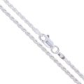 Sterling Silver Diamond-Cut Rope Chain 1.5mm Solid 925 New Necklace 20