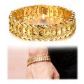 Suyi Men's 18K Gold Plated Link Bracelet Classic Carving Wrist Chain Link...