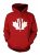 Shop4Ever Canada White Maple Leaf Hoodies Canadian Flag Sweatshirts Medium Red 0