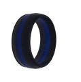 Thin Blue Line Silicone Wedding Ring Band Flexible Hypoallergenic Active Wear for...