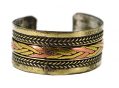 Tibetan Braided Brass Copper Eternity Knot Three Metal Healing Ring