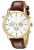 Tommy Hilfiger Men’s 1790874 Gold-Tone Watch with Brown Leather Band
