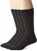 Tommy Hilfiger Men's 4 Pack Flat Knit Logo Crew Sock,Black,Sock Size: 10-13/Shoe Size: 7-12