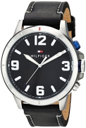 Tommy Hilfiger ‘Smartwatch’ Quartz Stainless Steel and Leather Casual Watch, Color:Brown (Model: 1791406)