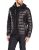 Tommy Hilfiger Men’s Ultra Loft Insulated Packable Jacket With Contrast Bib and Hood, Black/Olive Bib, S