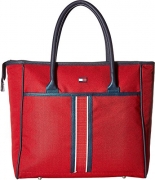Tommy Hilfiger Signature Solid Travel Tote, Red, One Size