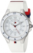 Tommy Hilfiger Women’s 1781271 Stainless Steel Watch with White Silicone Band